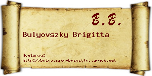 Bulyovszky Brigitta névjegykártya